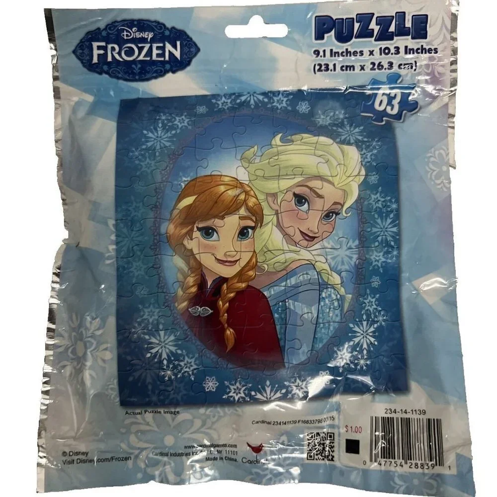 Disney | Toys | Disney Frozen Movie Anna Elsa 63 Piece Jigsaw Puzzle On ...